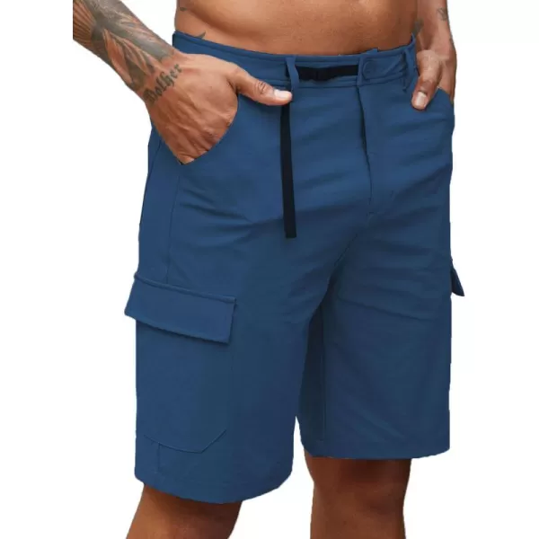 COOFANDY Mens Cargo Shorts Quick Dry Hiking Shorts Lightweight Casual Shorts with Nylon Belt