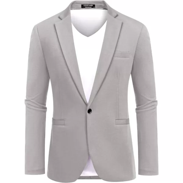 COOFANDY Men's Casual Blazer Jacket One Button Suit Jackets Lightweight Knit Sport Coat