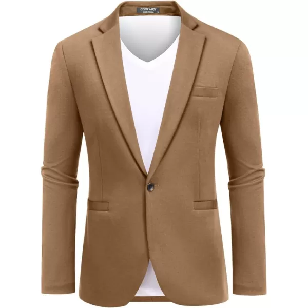 COOFANDY Men's Casual Blazer Jacket One Button Suit Jackets Lightweight Knit Sport Coat