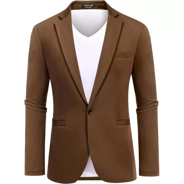 COOFANDY Men's Casual Blazer Jacket One Button Suit Jackets Lightweight Knit Sport Coat