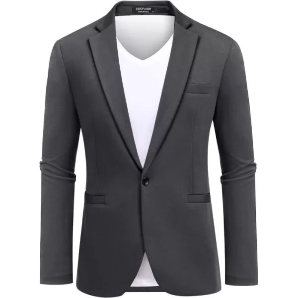 COOFANDY Men's Casual Blazer Jacket One Button Suit Jackets Lightweight Knit Sport Coat