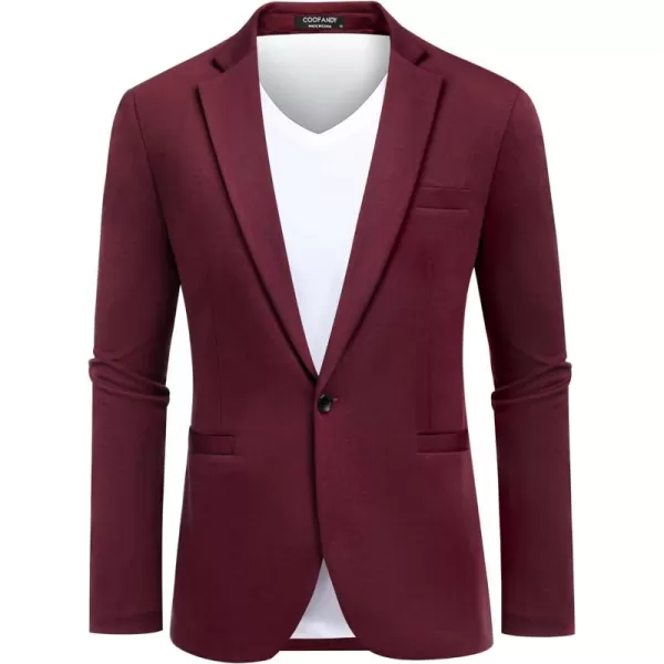 COOFANDY Men's Casual Blazer Jacket One Button Suit Jackets Lightweight Knit Sport Coat
