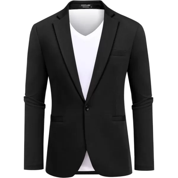 COOFANDY Men's Casual Blazer Jacket One Button Suit Jackets Lightweight Knit Sport Coat