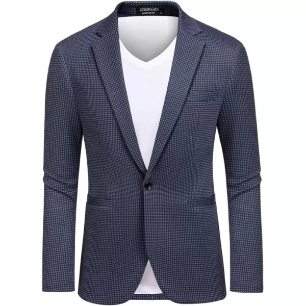 COOFANDY Men's Casual Blazer Jacket One Button Suit Jackets Lightweight Knit Sport Coat