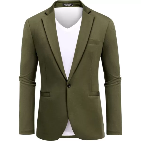 COOFANDY Men's Casual Blazer Jacket One Button Suit Jackets Lightweight Knit Sport Coat