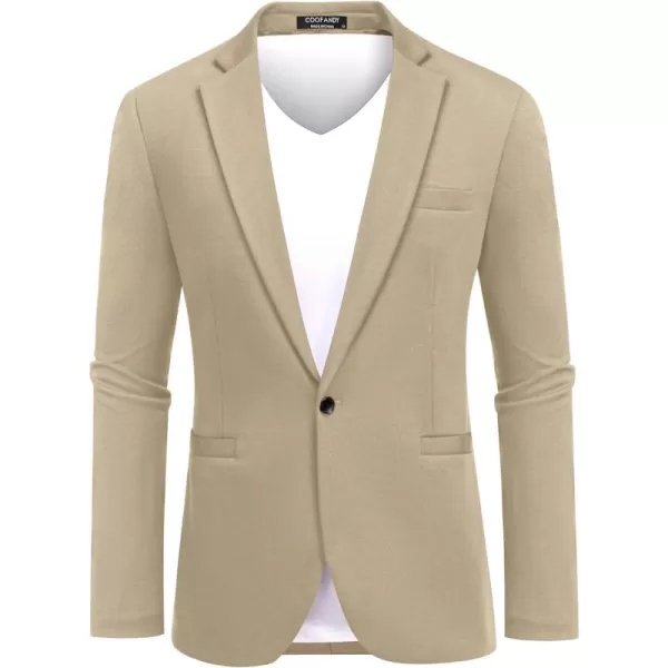 COOFANDY Men's Casual Blazer Jacket One Button Suit Jackets Lightweight Knit Sport Coat