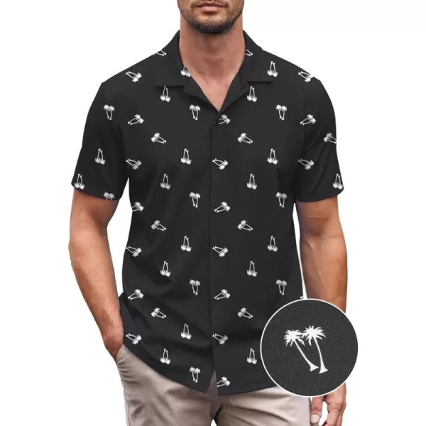 COOFANDY Mens Casual Button Down Shirt Short Sleeve Wrinkle Free Shirts Summer Shirt