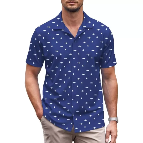 COOFANDY Mens Casual Button Down Shirt Short Sleeve Wrinkle Free Shirts Summer Shirt