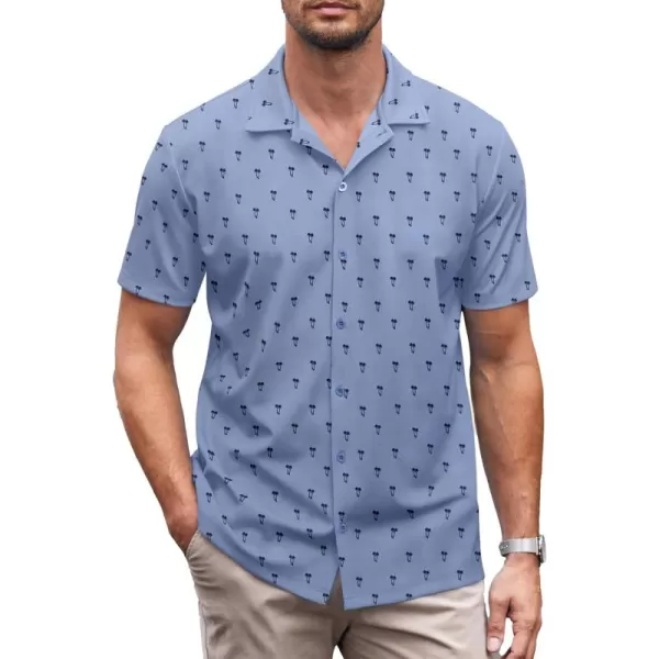 COOFANDY Mens Casual Button Down Shirt Short Sleeve Wrinkle Free Shirts Summer Shirt
