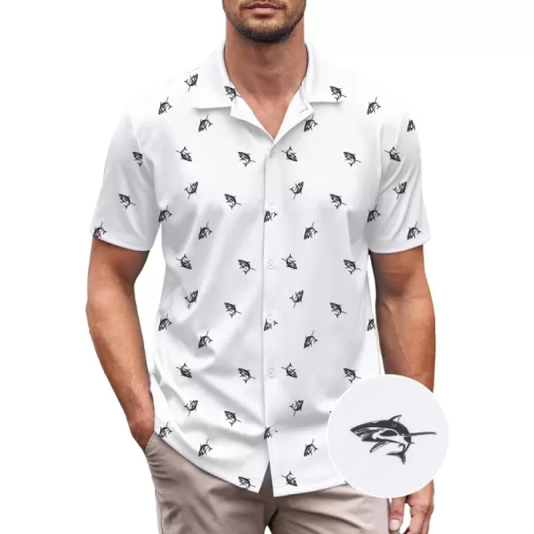COOFANDY Mens Casual Button Down Shirt Short Sleeve Wrinkle Free Shirts Summer Shirt