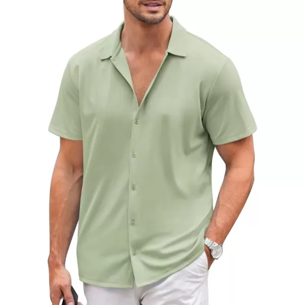 COOFANDY Mens Casual Button Down Shirt Short Sleeve Wrinkle Free Shirts Summer Shirt