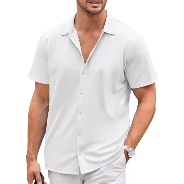 COOFANDY Mens Casual Button Down Shirt Short Sleeve Wrinkle Free Shirts Summer Shirt