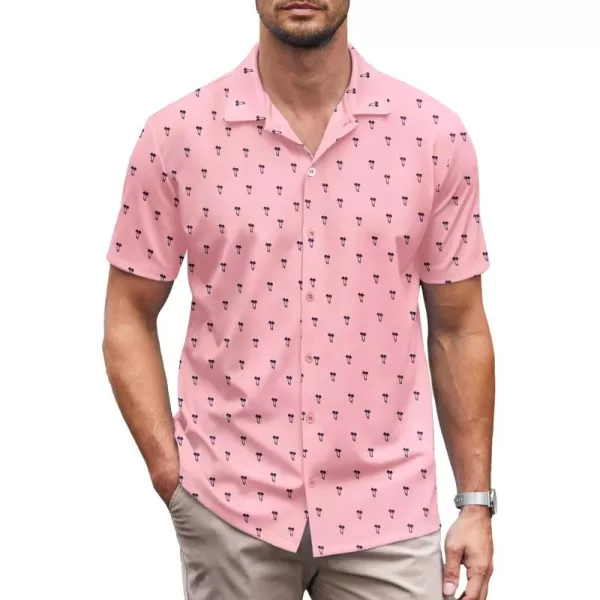 COOFANDY Mens Casual Button Down Shirt Short Sleeve Wrinkle Free Shirts Summer Shirt