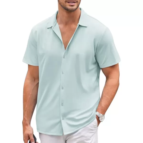 COOFANDY Mens Casual Button Down Shirt Short Sleeve Wrinkle Free Shirts Summer Shirt