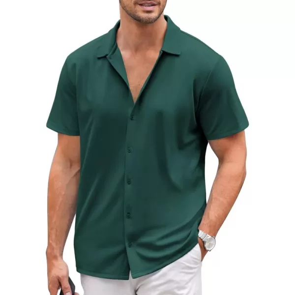 COOFANDY Mens Casual Button Down Shirt Short Sleeve Wrinkle Free Shirts Summer Shirt