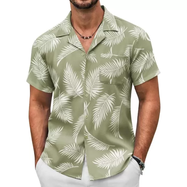 COOFANDY Men's Casual Button Down Shirts Short Sleeve Summer Beach Shirt Fashion Textured Shirts with Pocket