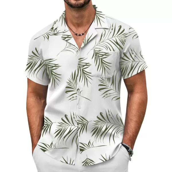 COOFANDY Men's Casual Button Down Shirts Short Sleeve Summer Beach Shirt Fashion Textured Shirts with Pocket