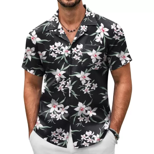 COOFANDY Men's Casual Button Down Shirts Short Sleeve Summer Beach Shirt Fashion Textured Shirts with Pocket