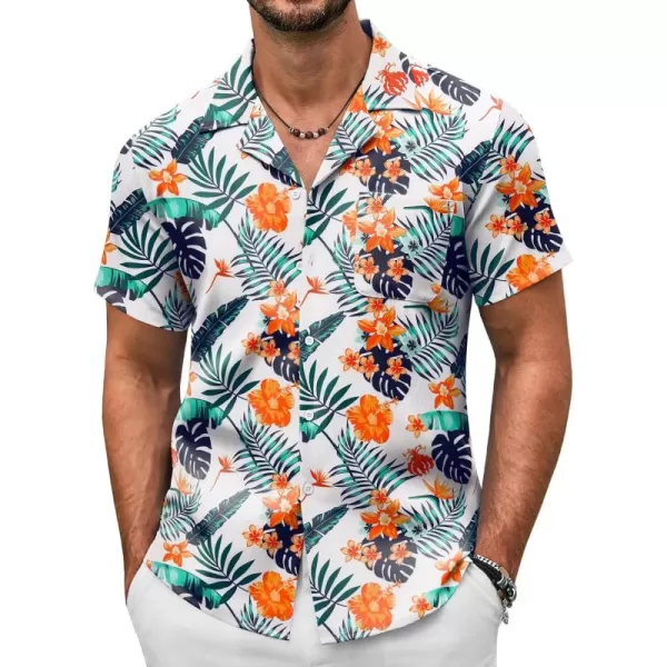 COOFANDY Men's Casual Button Down Shirts Short Sleeve Summer Beach Shirt Fashion Textured Shirts with Pocket