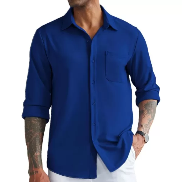 COOFANDY Men's Casual Button Down Shirts Wrinkle Free Long Sleeve Dress Shirts