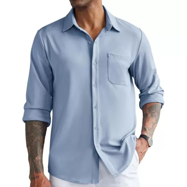 COOFANDY Men's Casual Button Down Shirts Wrinkle Free Long Sleeve Dress Shirts