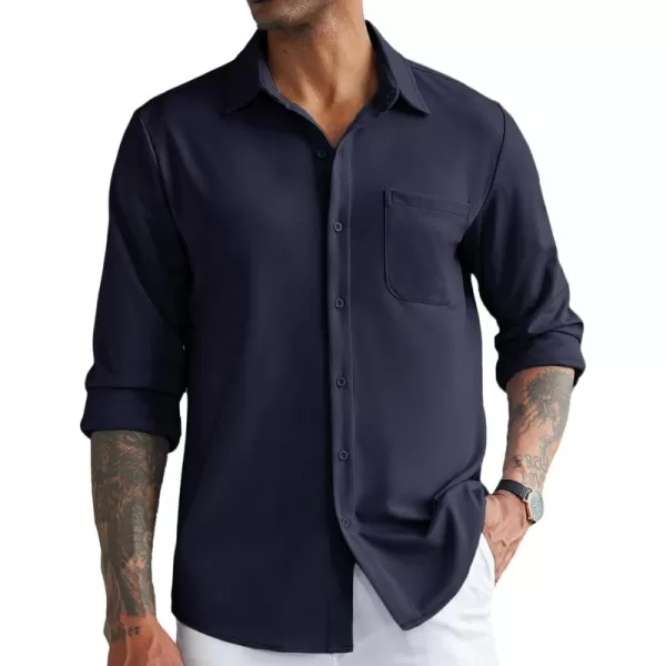 COOFANDY Men's Casual Button Down Shirts Wrinkle Free Long Sleeve Dress Shirts