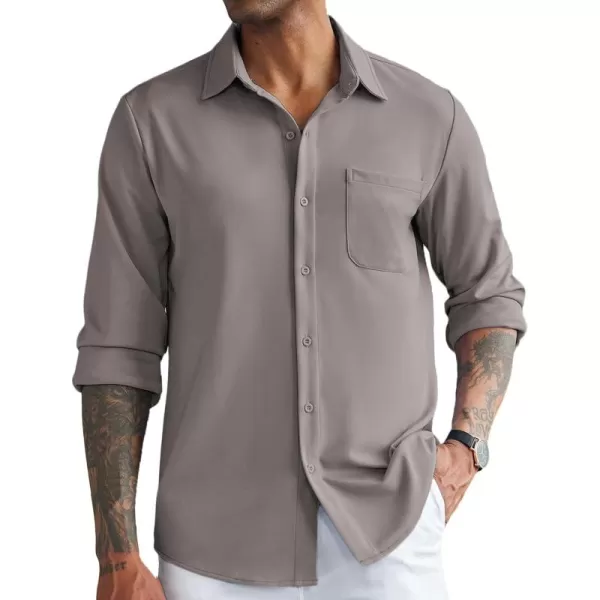 COOFANDY Men's Casual Button Down Shirts Wrinkle Free Long Sleeve Dress Shirts