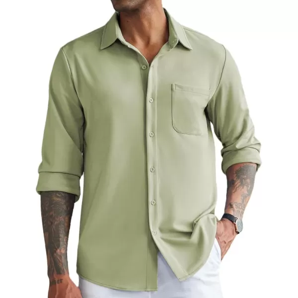 COOFANDY Men's Casual Button Down Shirts Wrinkle Free Long Sleeve Dress Shirts