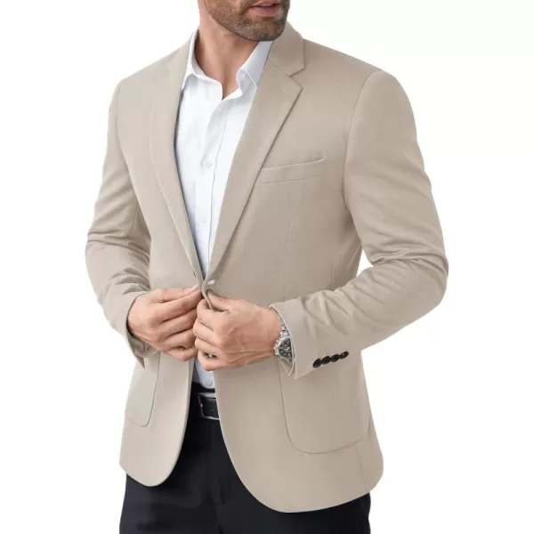 COOFANDY Men's Casual Knit Blazer Suit Jacket Lightweight Sport Coats Two Button