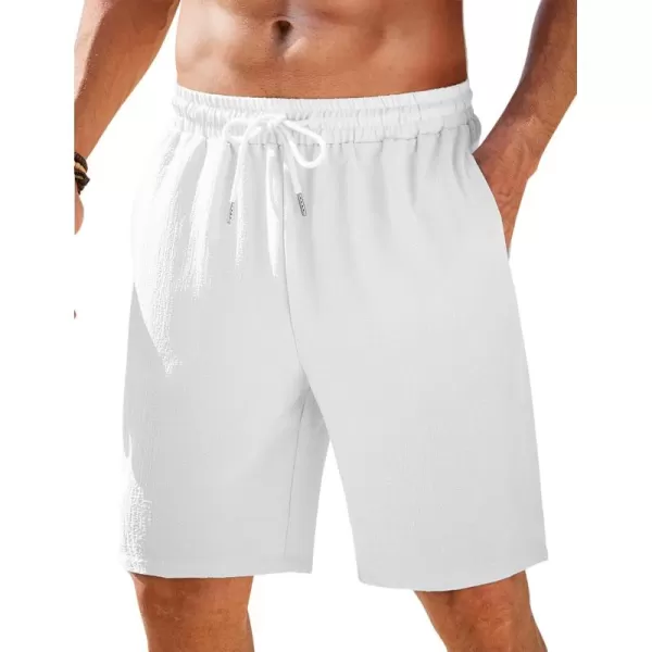 COOFANDY Mens Casual Shorts Elastic Waist Drawstring Textured Summer Beach Short