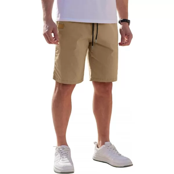 COOFANDY Mens Casual Shorts Stretch Drawstring Summer Beach Shorts Chino Golf Shorts with Pockets