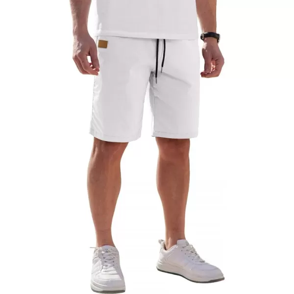 COOFANDY Mens Casual Shorts Stretch Drawstring Summer Beach Shorts Chino Golf Shorts with Pockets