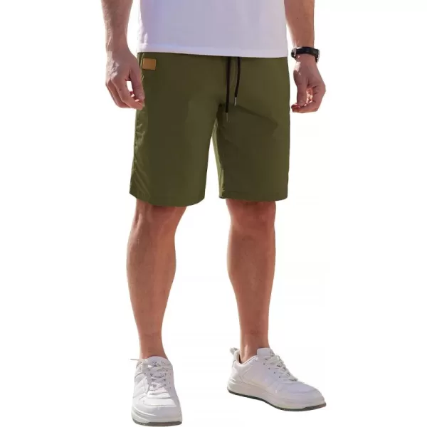COOFANDY Mens Casual Shorts Stretch Drawstring Summer Beach Shorts Chino Golf Shorts with Pockets