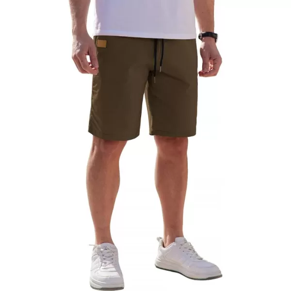COOFANDY Mens Casual Shorts Stretch Drawstring Summer Beach Shorts Chino Golf Shorts with Pockets