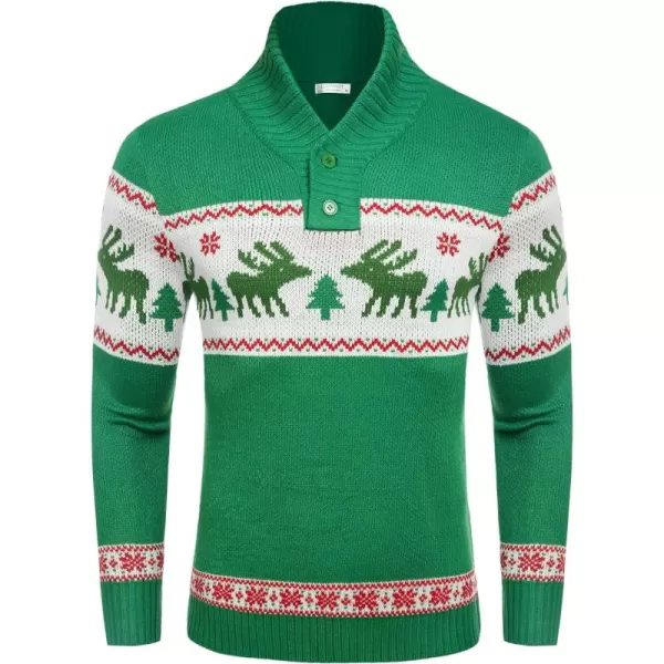 COOFANDY Men's Christmas Sweater Ugly Knitted Xmas Sweaters Casual Snowflake Pullover Knitwear