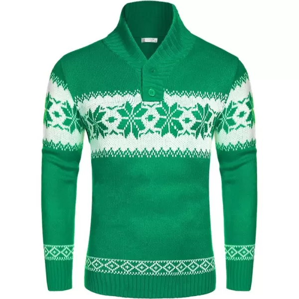 COOFANDY Men's Christmas Sweater Ugly Knitted Xmas Sweaters Casual Snowflake Pullover Knitwear