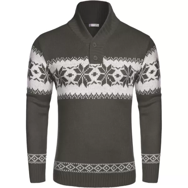 COOFANDY Men's Christmas Sweater Ugly Knitted Xmas Sweaters Casual Snowflake Pullover Knitwear