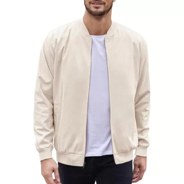COOFANDY Men's Cotton Bomber Jacket Lightweight Flight Jackets Casual Softshell Varisty Jacket