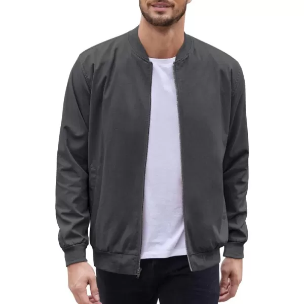 COOFANDY Men's Cotton Bomber Jacket Lightweight Flight Jackets Casual Softshell Varisty Jacket