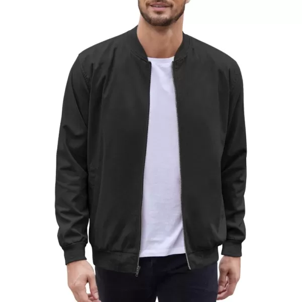 COOFANDY Men's Cotton Bomber Jacket Lightweight Flight Jackets Casual Softshell Varisty Jacket