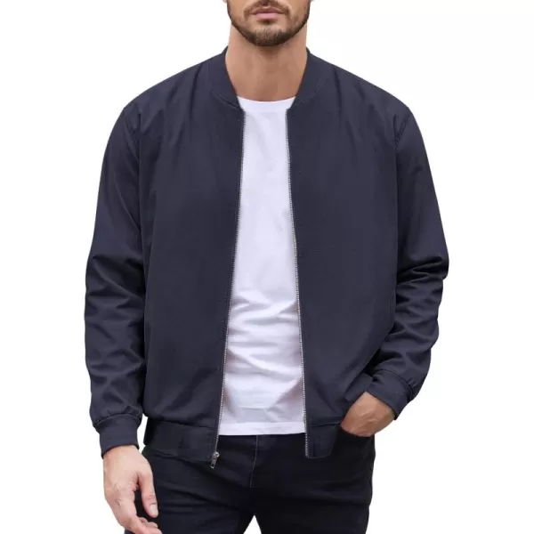 COOFANDY Men's Cotton Bomber Jacket Lightweight Flight Jackets Casual Softshell Varisty Jacket