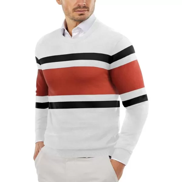 COOFANDY Men's Crew Neck Sweater Slim Fit Lightweight Sweatshirts Knitted Pullover for Casual Or Dressy Wear