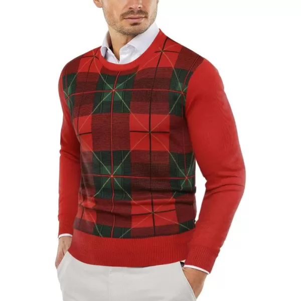 COOFANDY Men's Crew Neck Sweater Slim Fit Lightweight Sweatshirts Knitted Pullover for Casual Or Dressy Wear