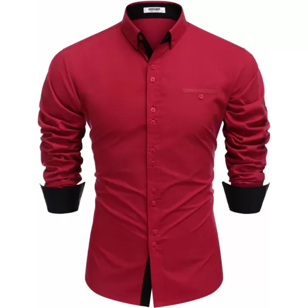 COOFANDY Mens Dress Shirt Long Sleeve Casual Button Down Paisley Shirts Party Wedding Dress Shirt