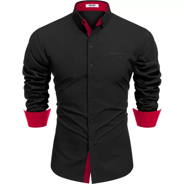 COOFANDY Mens Dress Shirt Long Sleeve Casual Button Down Paisley Shirts Party Wedding Dress Shirt