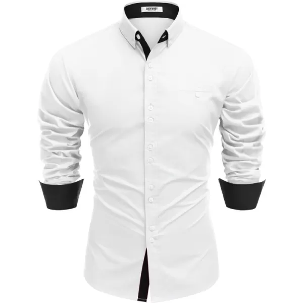 COOFANDY Mens Dress Shirt Long Sleeve Casual Button Down Paisley Shirts Party Wedding Dress Shirt