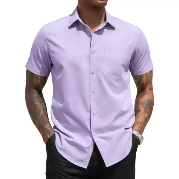COOFANDY Men's Dress Shirts 2024 Short Sleeve Business Casual Regular Fit Button Down Shirts with Pocket