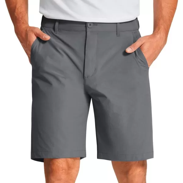 COOFANDY Mens Golf Shorts Stretch Quick Dry Casual Dress Shorts with Pockets