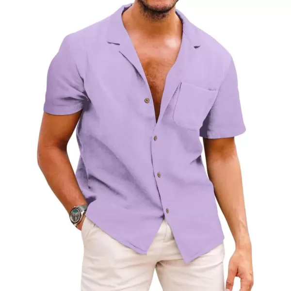 COOFANDY Men's Hawaiian Floral Shirts Cotton Linen Button Down Tropical Holiday Beach Shirts