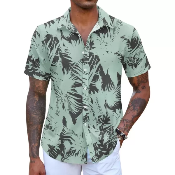 COOFANDY Mens Hawaiian Shirts Short Sleeve Button Down Aloha Shirt Casual Beach Clothes